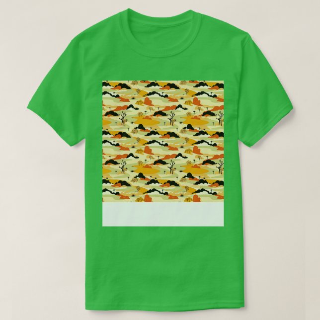 Desert Seamless Pattern Sand Dune Sahara Quicksand T-Shirt (Design Front)