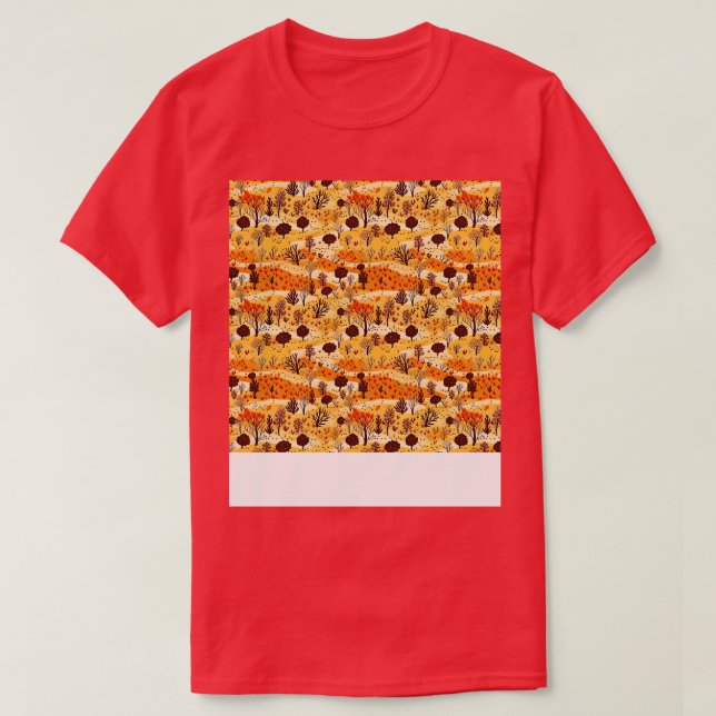 Desert Seamless Pattern Sand Dune Sahara Quicksand T-Shirt (Design Front)