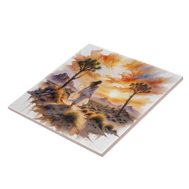 Desert Serenity: Mystical Journey Through the Sand Tile (Side)