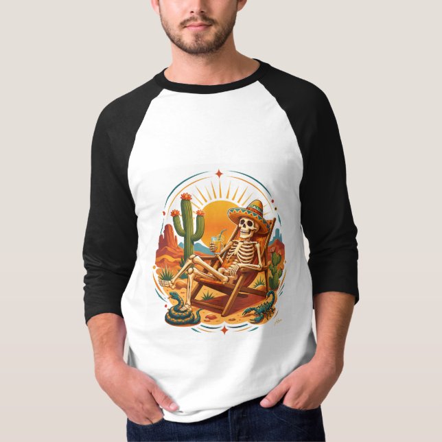 Desert Skeleton Relaxing Shirt (Front)