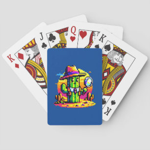 Desert Sleuth: 8-Bit Cactus Detective Adventure Playing Cards
