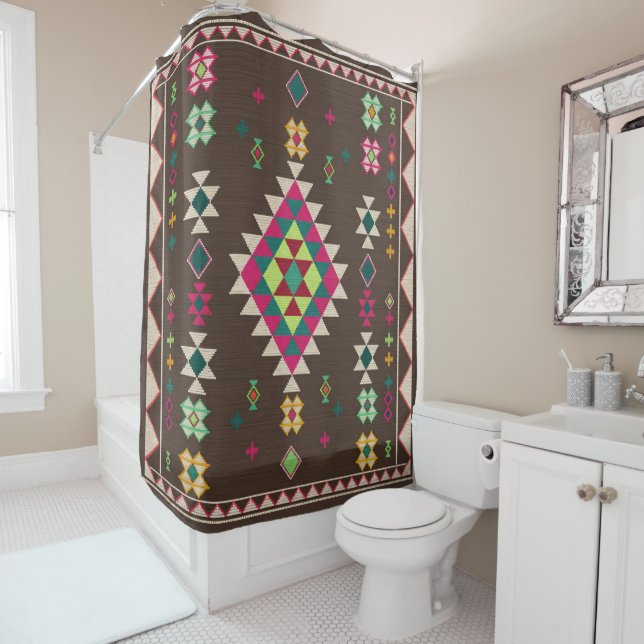 Desert Soul: Moroccan Heritage Charm Shower Curtain (In Situ)
