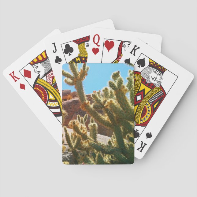 Desert Southwest Cholla Cactus Playing Cards (Back)