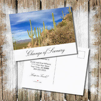 Desert Southwest New Home Elegant Moving Announcem Announcement Postcard