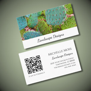 Desert Southwest Succulent Prickly Pear Cactus Business Card