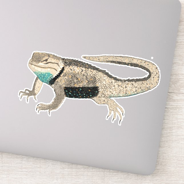 Desert Spiny Lizard Coloured Pencil Nature Art  (Detail)