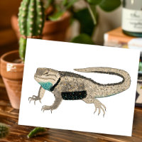 Desert Spiny Lizard Reptile Animals Nature Art