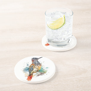 Desert Spirit, Roadrunner in Watercolor  Coaster