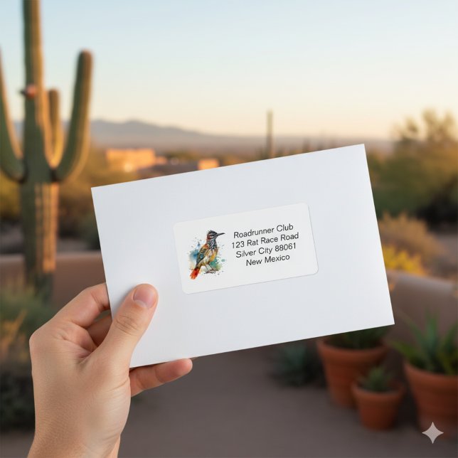 Desert Spirit, Roadrunner in Watercolor, custom Label (Creator Uploaded)