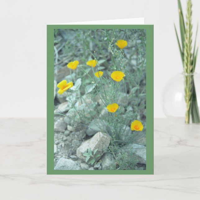 Desert Spring Flowers Greeting Card or Note Card (Front)