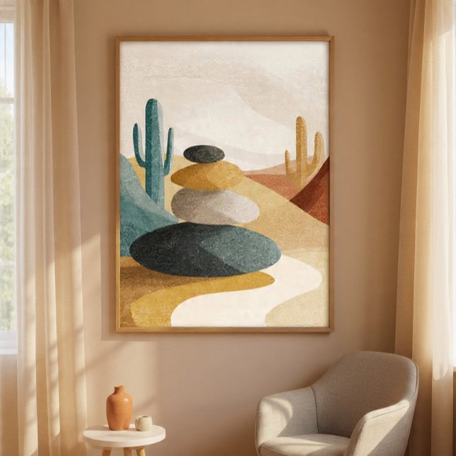 Desert Stone Stack Wall Art for Living Room Decor (Creator Uploaded)