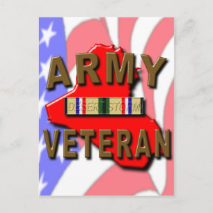 Desert Storm ARMY Veteran Postcard