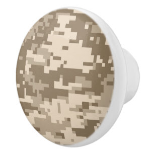 Desert Storm Digital Camo Camouflage Customisable Ceramic Knob
