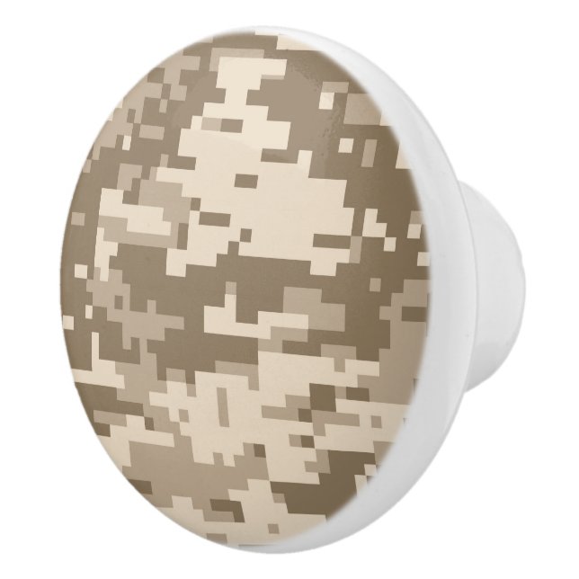 Desert Storm Digital Camo Camouflage Customisable Ceramic Knob (Right)