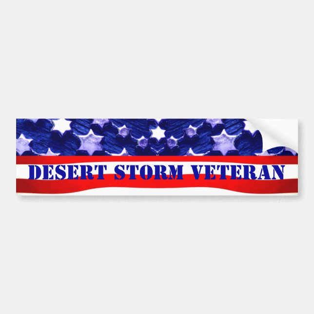 Desert Storm Veteran Bumpersticker Bumper Sticker (Front)