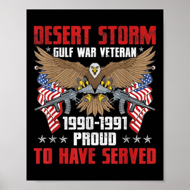 Desert Storm Veteran Pride Persian Gulf War  Poster (Front)