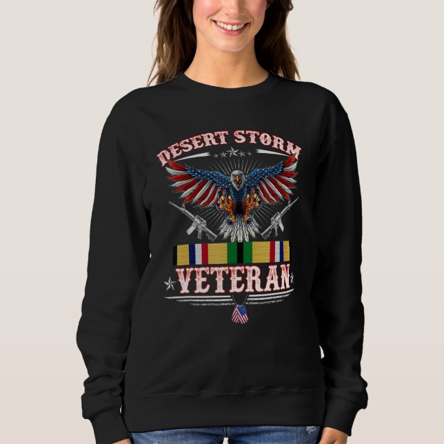 Desert Storm Veteran Pride Persian Gulf War Servic Sweatshirt (Front)