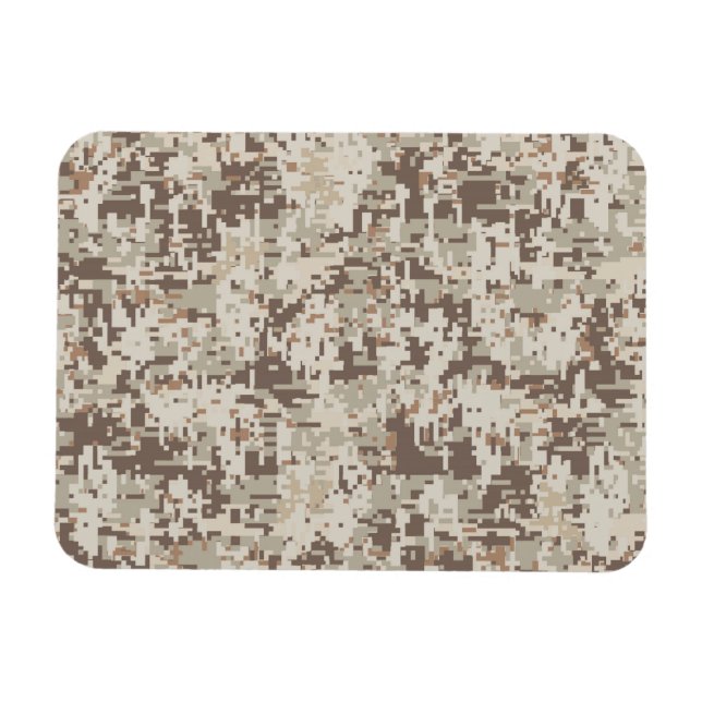 Desert Style Digital Camouflage Beige Decor Magnet (Horizontal)