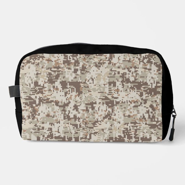 Desert Style Digital pixel beige Camouflage Dopp Kit (Front)