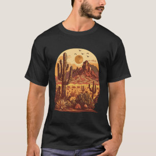 Desert Summer Cactus Vacation Cowgirl Southwest Tr T-Shirt