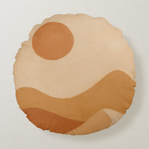 Desert Sun Minimal Round Cushion