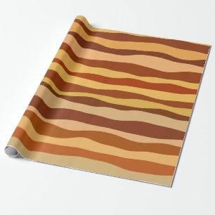 Desert Sunrise Gold Burnt Orange Sienna Wrapping Paper