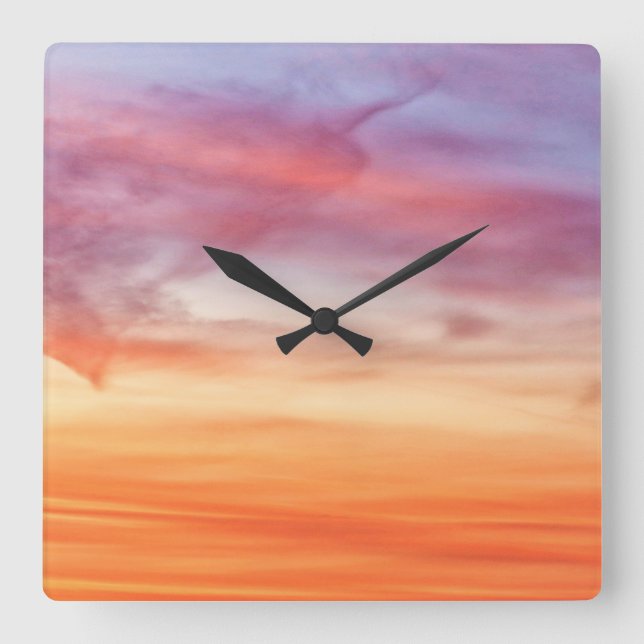 Desert Sunrise Square Wall Clock (Front)