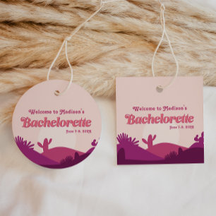 Desert Sunset Bachelorette Scottsdale Favour Tags