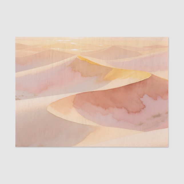 Desert Sunset Dunes Watercolor Tissue Paper (Front)