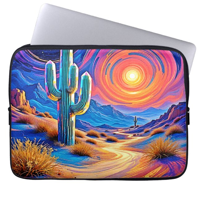 Desert Sunset Glow Laptop Sleeve (Front)