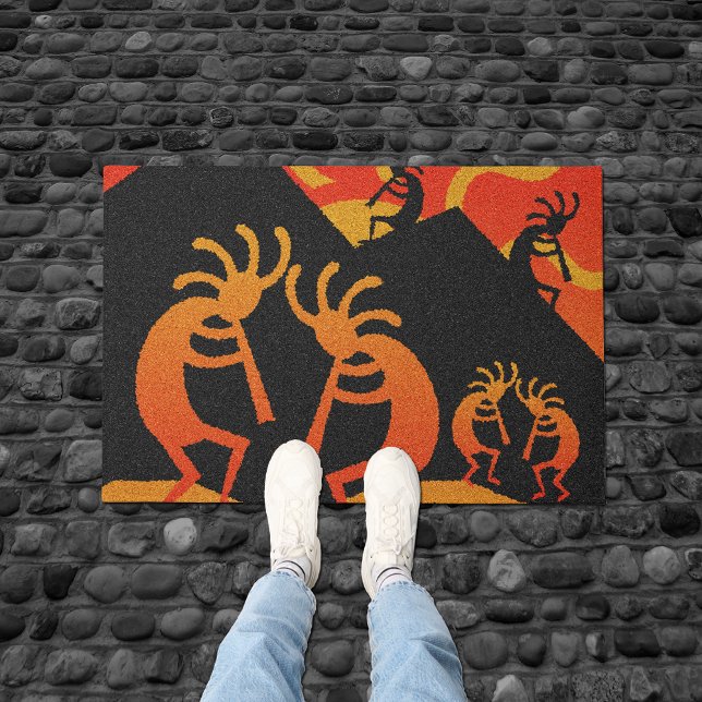 Desert Sunset Kokopelli Southwest Design Doormat (Creator Uploaded)