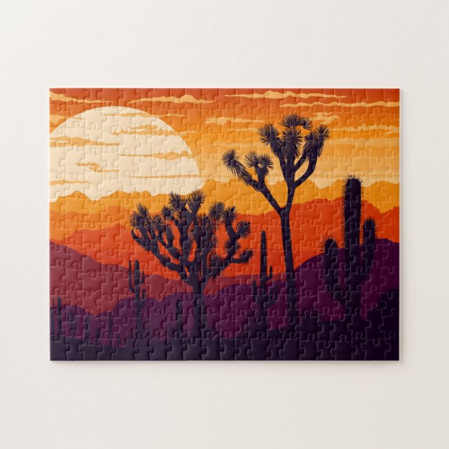 Desert sunset landscape jigsaw puzzle (Horizontal)
