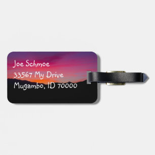 Desert Sunset Luggage Tag