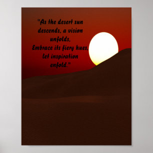 Desert Sunset Personalised landscape  Poster