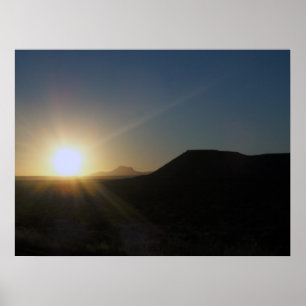 desert sunset. poster