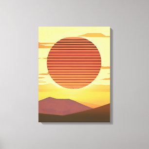Desert Sunset Rust Orange and Brown  Canvas Print