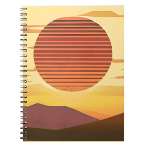 Desert Sunset Rust Orange and Brown Notebook