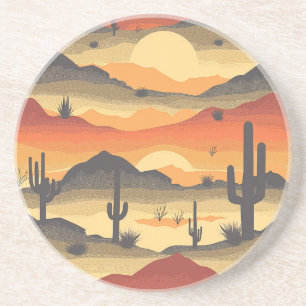 Desert Sunset Sandstone Coaster