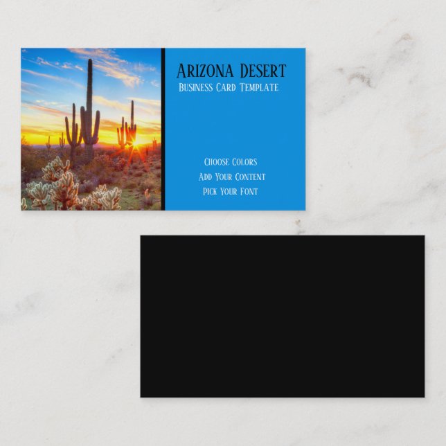 Desert Sunset Southwestern Business Card (Front/Back)