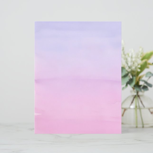 Desert sunset watercolor stationery paper (Standing Front)