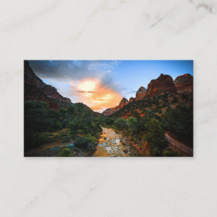 Desert Sunset Wild River Walk Business Card