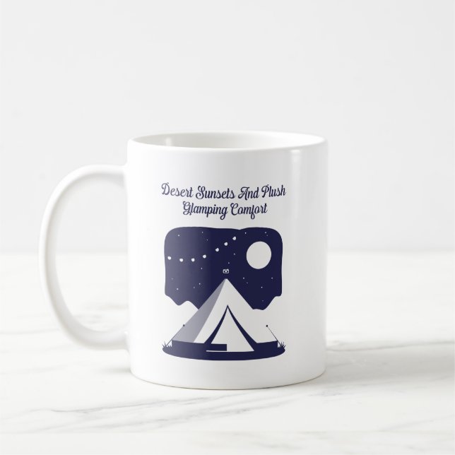 Desert Sunsets Plush Glamping Comfort Design Coffee Mug (Left)