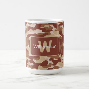Desert Tan Camo With Personalisation Coffee Mug
