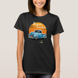 Desert Truckin Vintage Retro Pickup Truck Cactus S T-Shirt