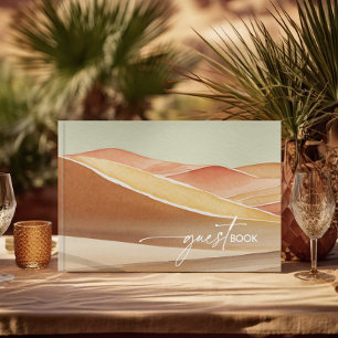 Desert Vibes Landscape Cactus Motif Wedding ID1019 Guest Book
