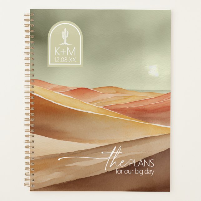 Desert Vibes Landscape Wedding ID1019 Planner (Front)