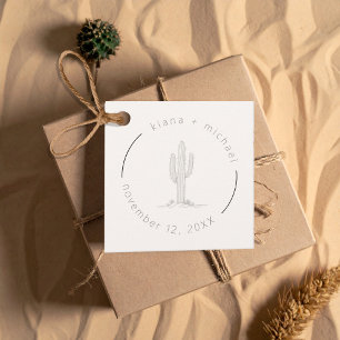 Desert Vibes Wedding Cactus Motif ID1019 Favour Tags