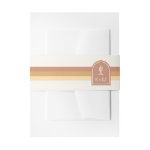 Desert Vibes Wedding Stripe Terra Cotta ID1019 Invitation Belly Band