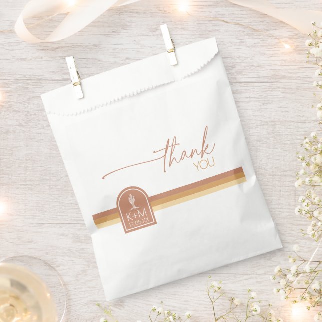 Desert Vibes Wedding Thank You Cactus Motif ID1019 Favour Bags (Clipped)
