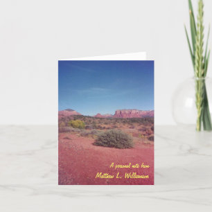 Desert Vista Blank Personalised Note Cards